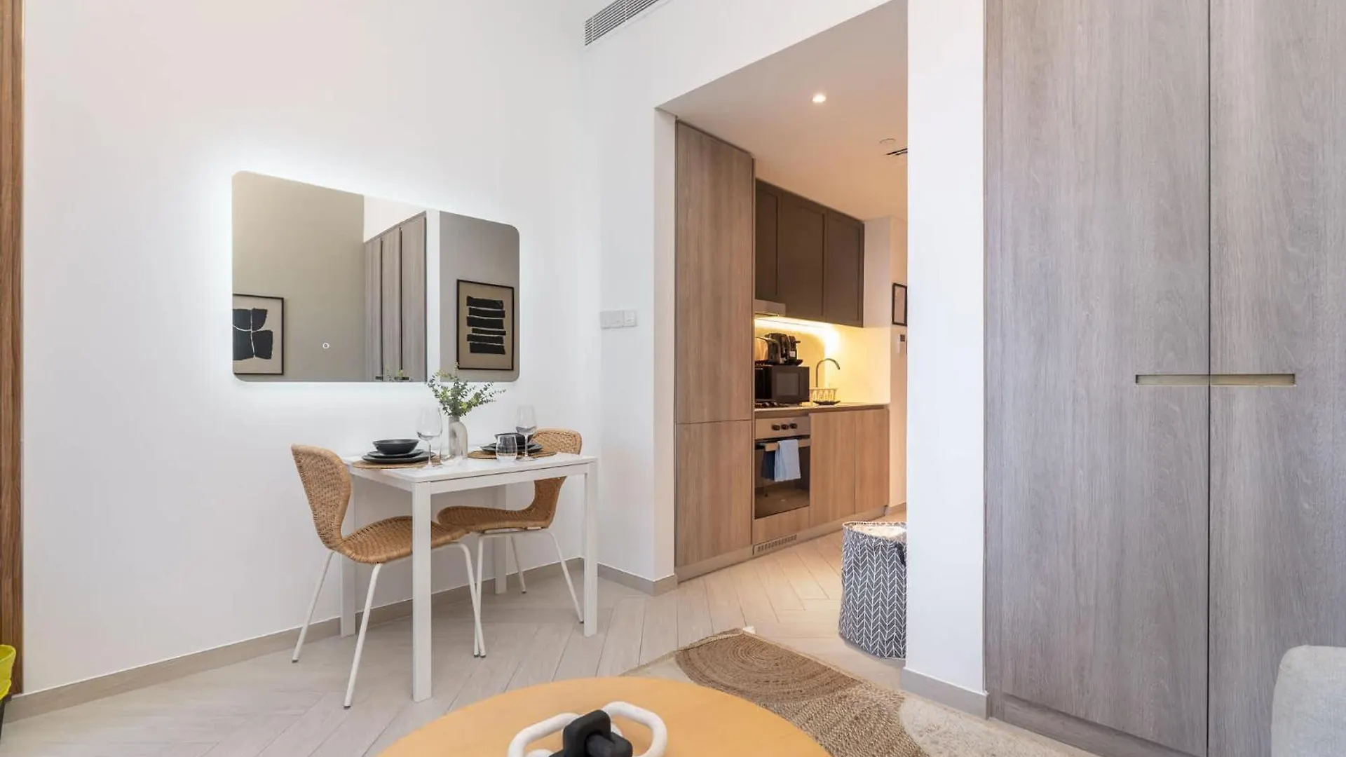 Minimalist Studio With Nature-Inspired Balcony In Jvc Dubai