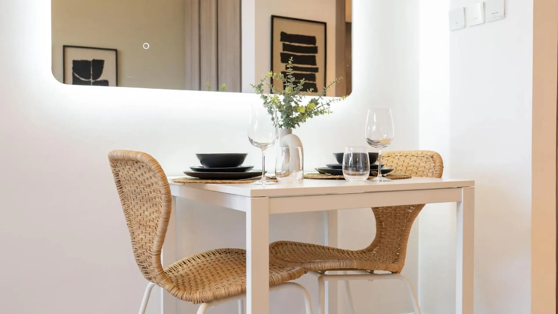Minimalist Studio With Nature-Inspired Balcony In Jvc Dubai United Arab Emirates