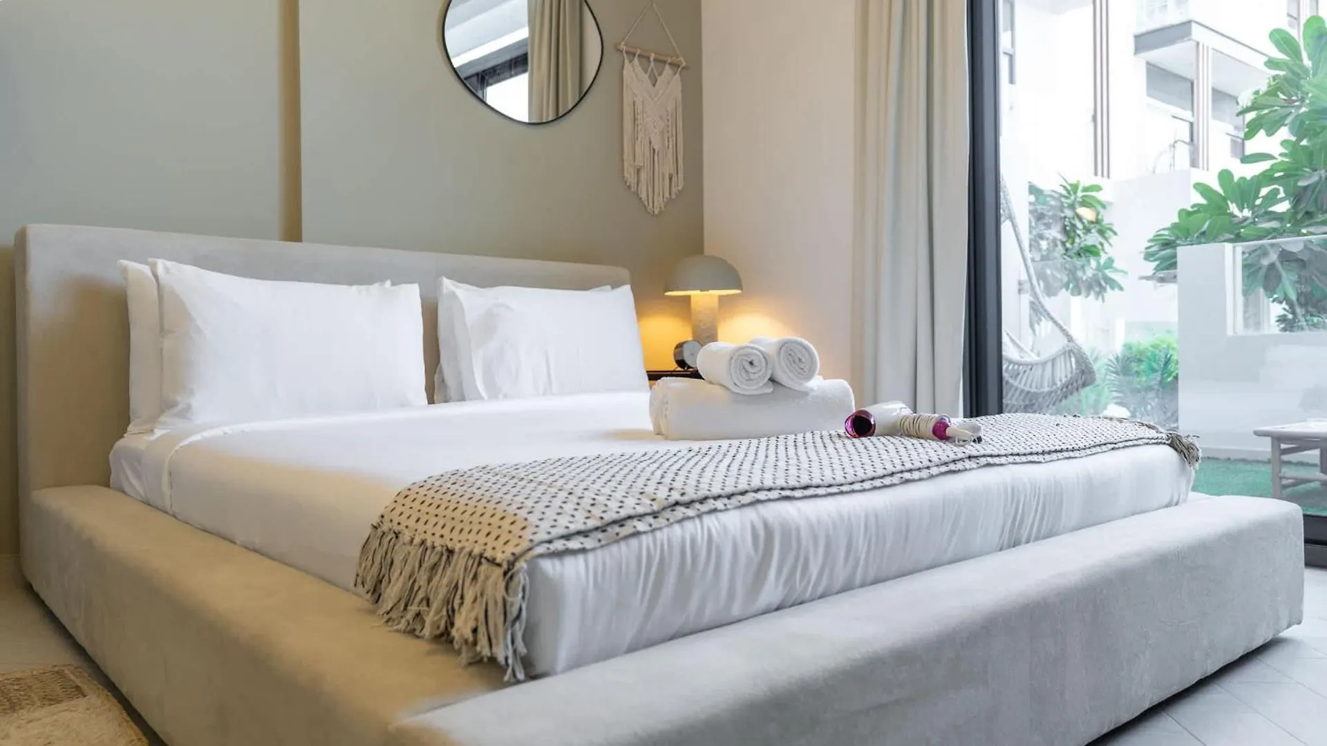 Apartment Minimalist Studio With Nature-Inspired Balcony In Jvc Dubai United Arab Emirates