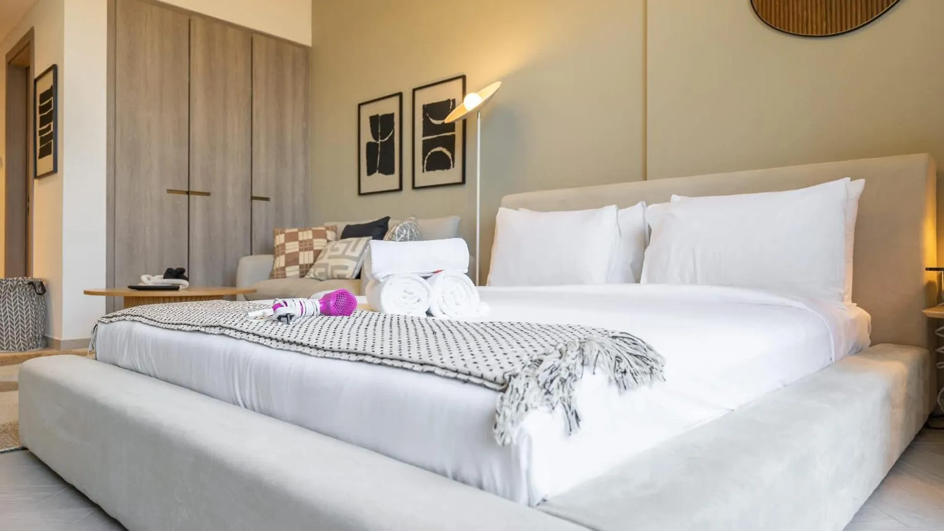 Apartment Minimalist Studio With Nature-Inspired Balcony In Jvc Dubai United Arab Emirates